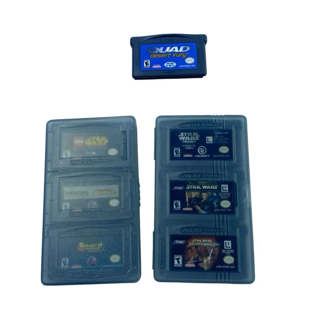 Nintendo Game Boy Advance GBA Game Lot 7 Star Wars LEGO Board Game Sprint Quad